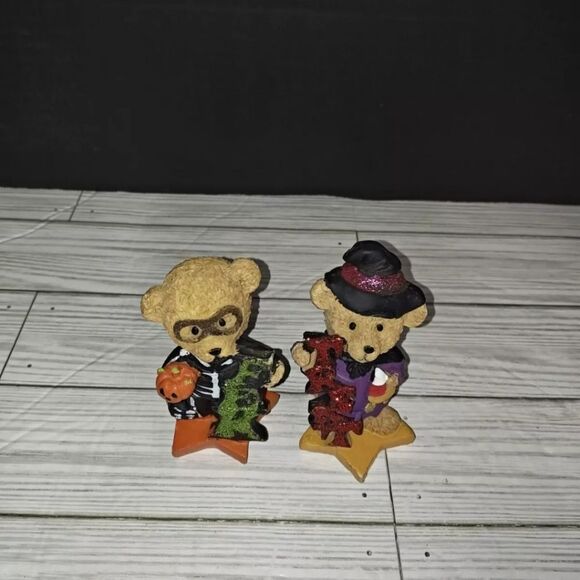 Halloween Holiday Home Decor Trick Or Treat Bears Decorative Figurines - Picture 1 of 10